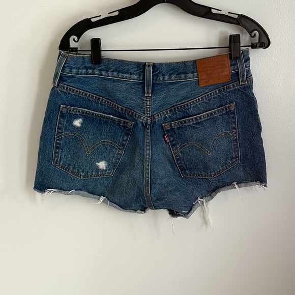 Levi’s 501 High Waisted Distressed Jean Shorts - Picture 2 of 6